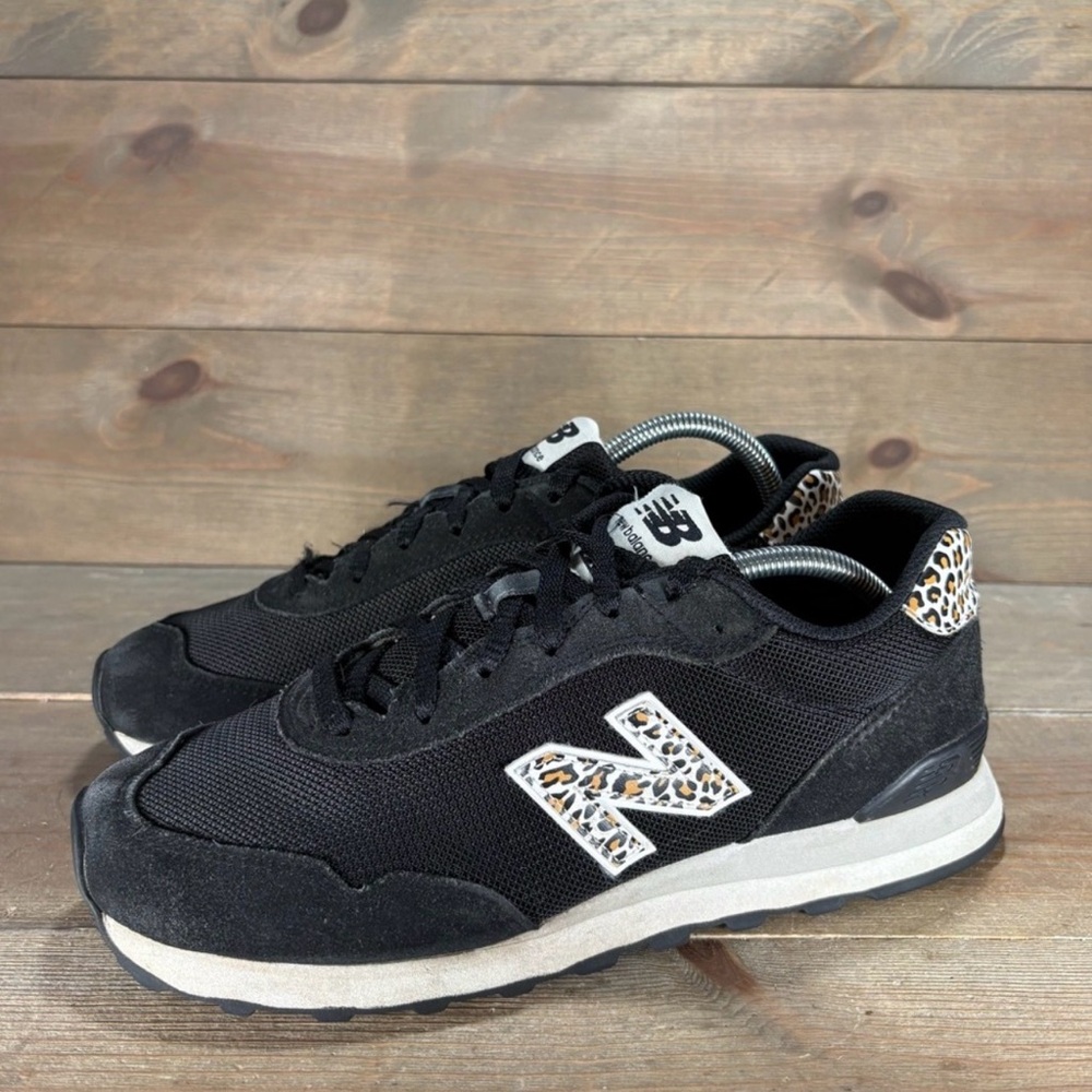 New balance 515 womens size 10 shoes black leopard print running sneakers - Picture 2 of 3